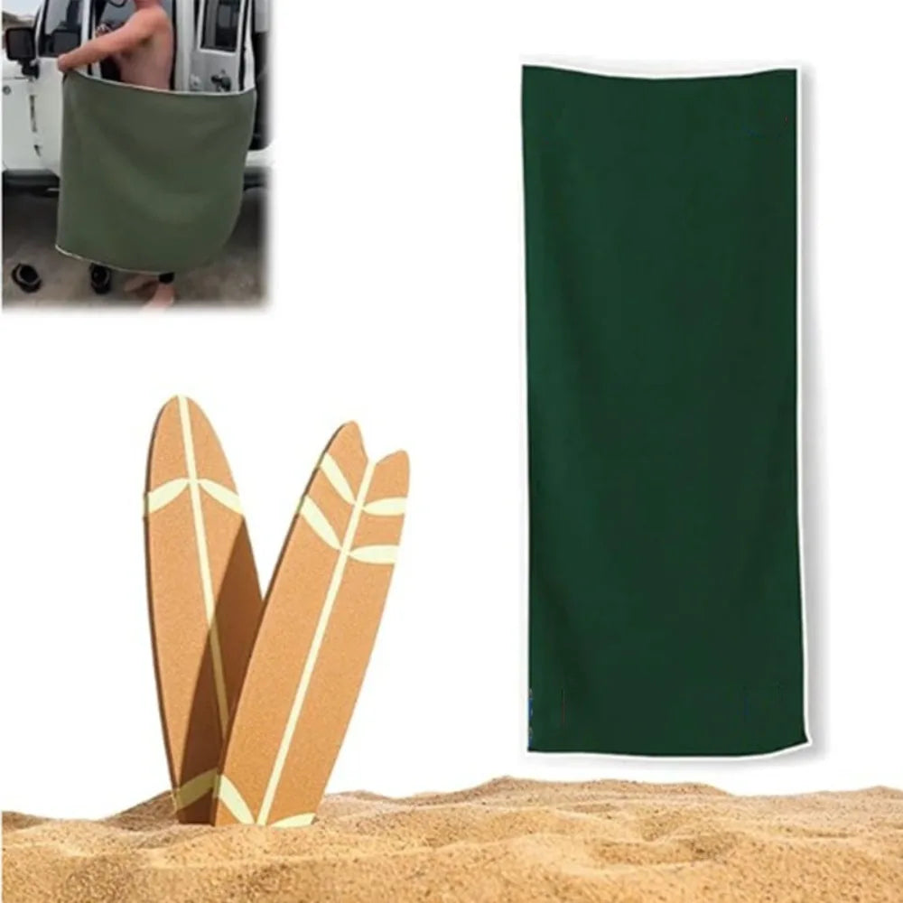 New Multifunctional Outdoor Magnetic Bath Towel Portable Coral Fleece Magnet Towels Quick-Drying Beach Towel Fiber Bath Towels
