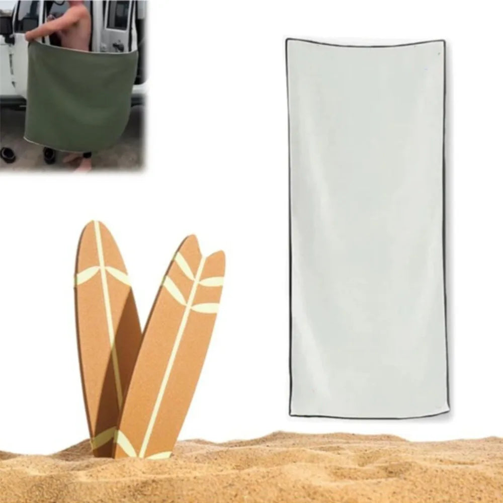 New Multifunctional Outdoor Magnetic Bath Towel Portable Coral Fleece Magnet Towels Quick-Drying Beach Towel Fiber Bath Towels
